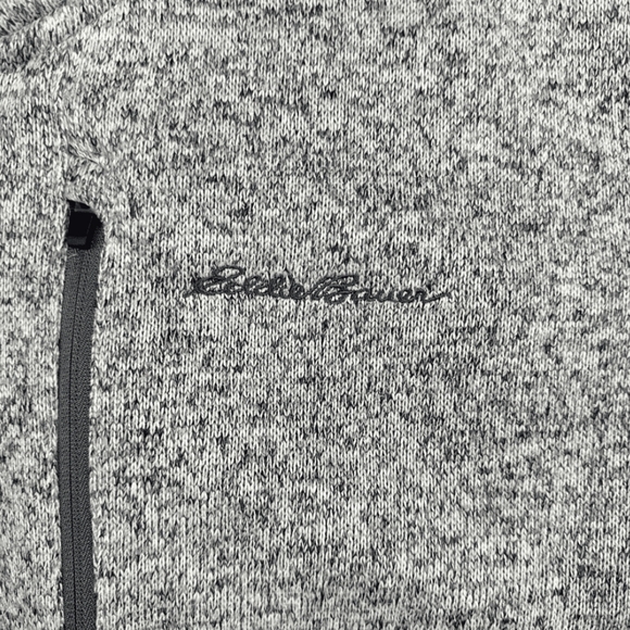Eddie Bauer Sweater Heather Gray Fleece 1/4 Quarter Zip Thermal Size 2XB - Picture 1 of 4